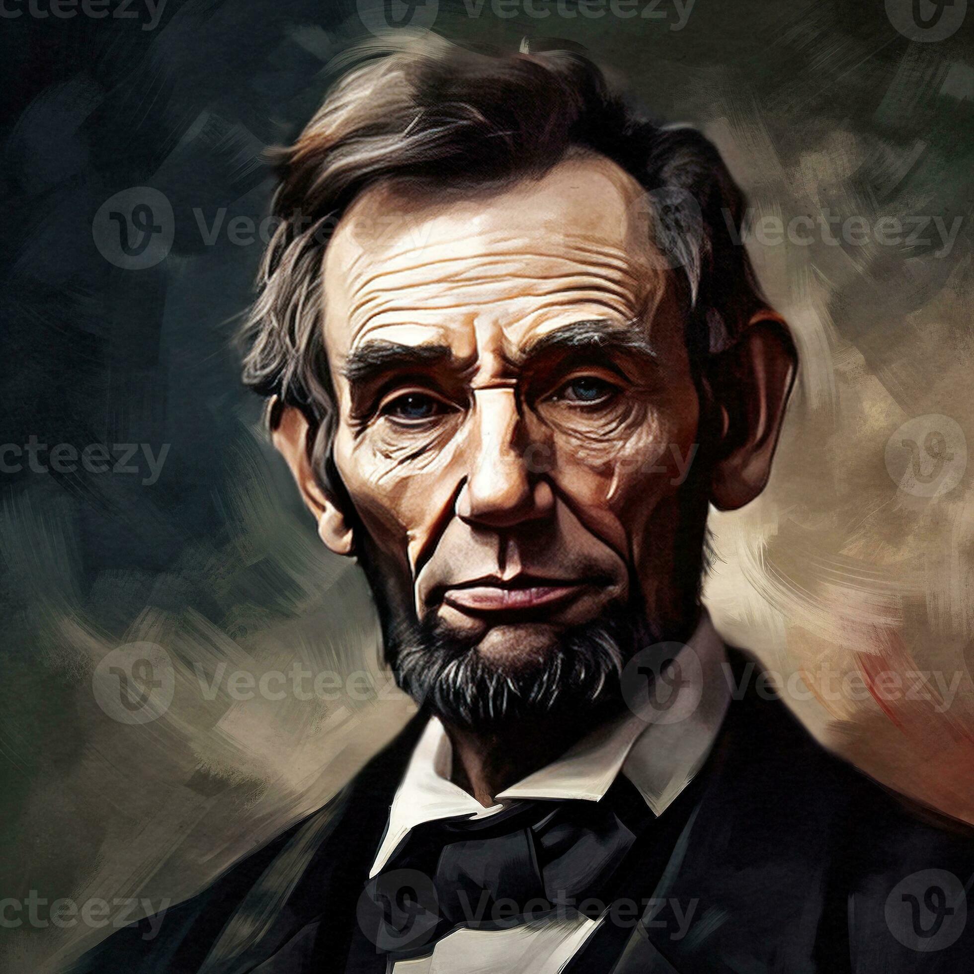 A portrait of Abraham Lincoln generative AI 32433212 Stock Photo at