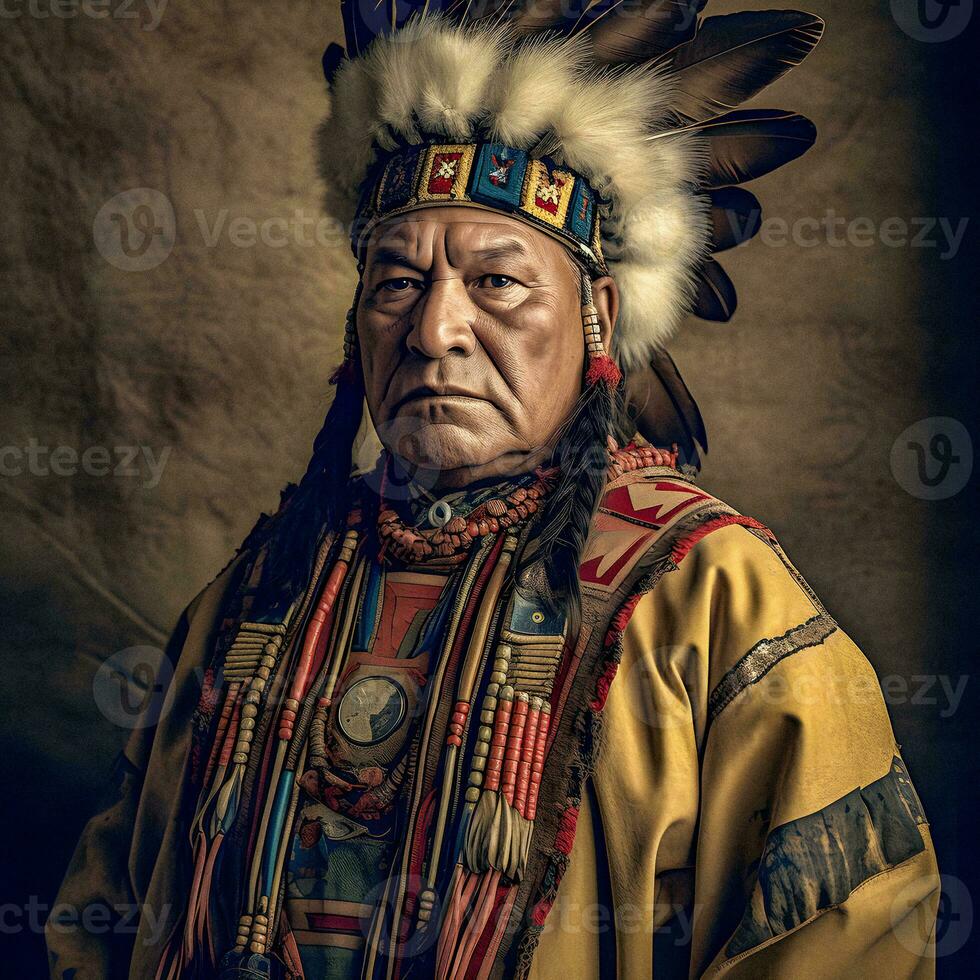 Cherokee Elegance Traditional Dress Generative AI Portrait 32433221 Cherokee Elegance Traditional Dress Generative AI Portrait 32433221
