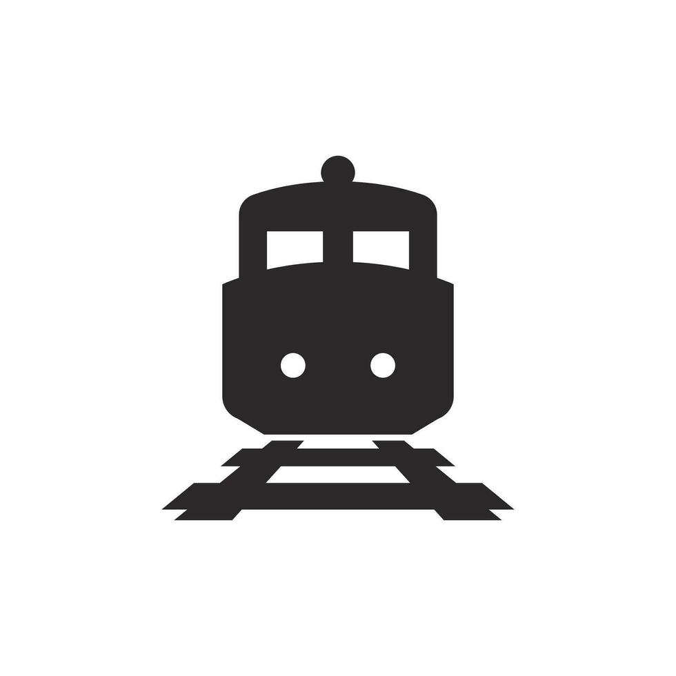 tren icono, silueta logo sencillo diseño ilustración vector