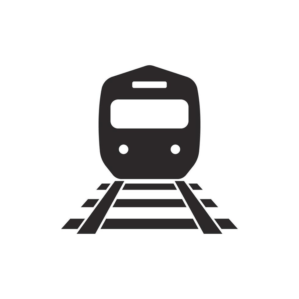 tren icono, silueta logo sencillo diseño ilustración vector