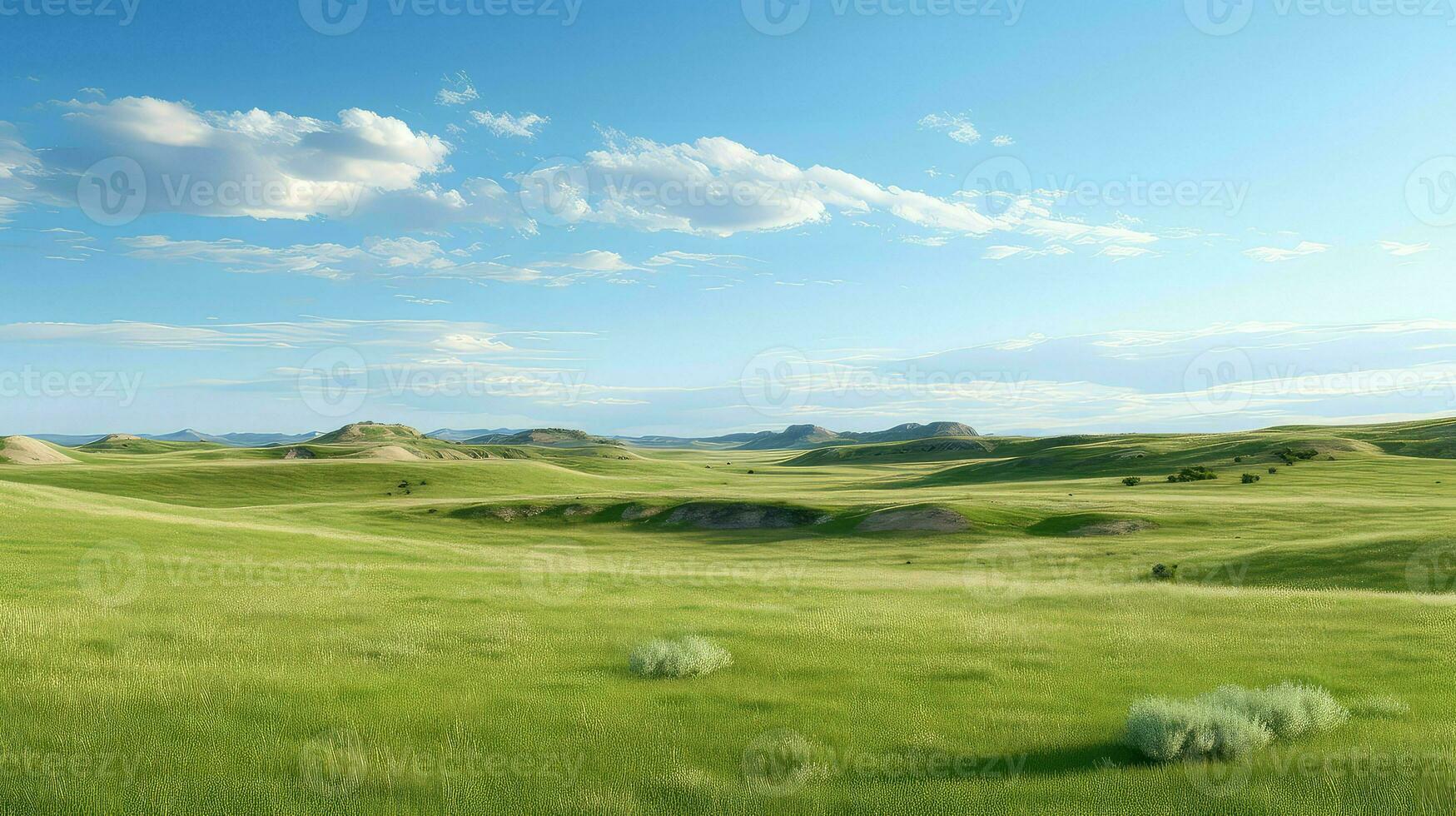 hills rolling prairie expansive ai generated photo