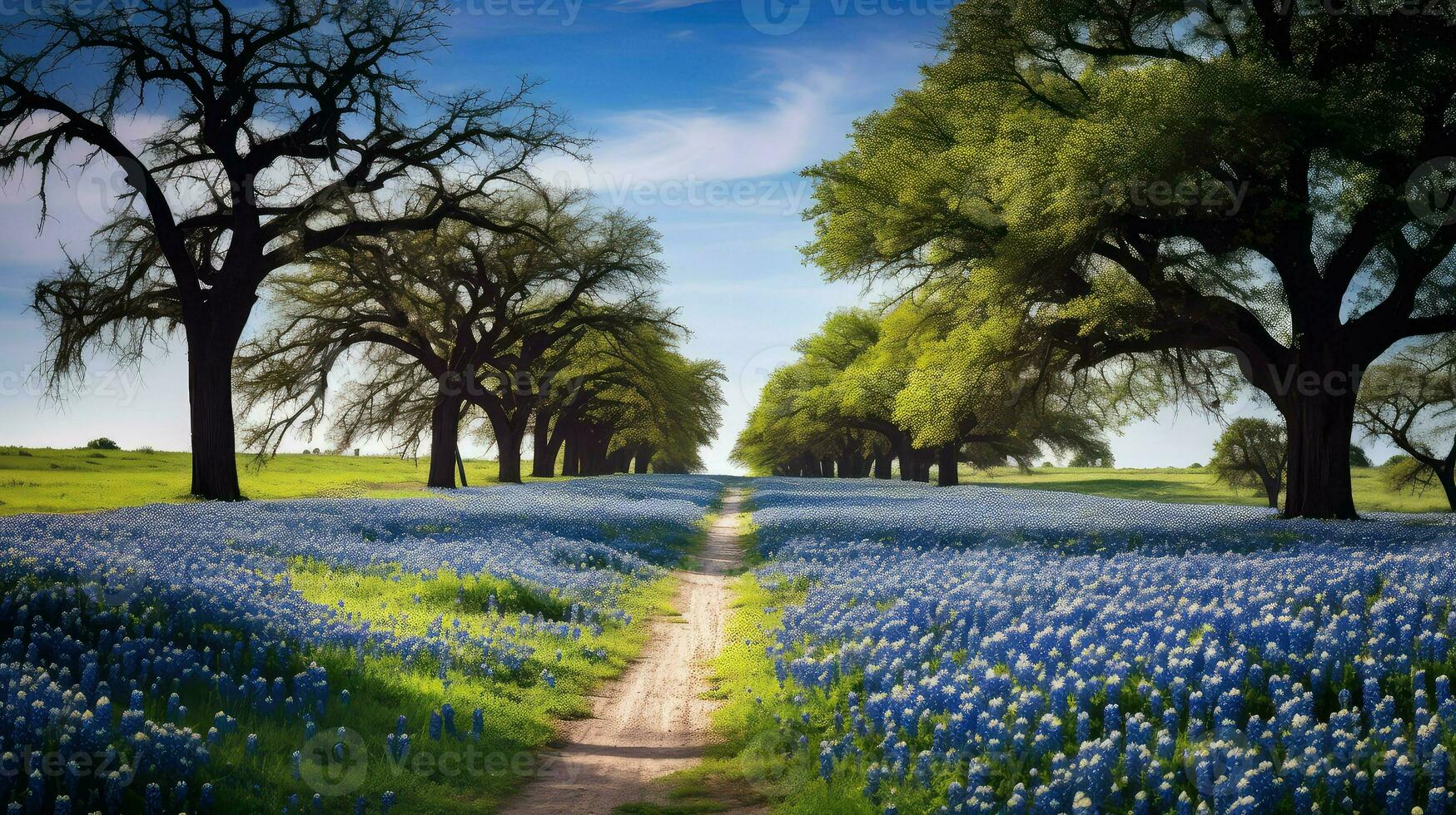 ennis texas bluebonnet trails ai generated photo