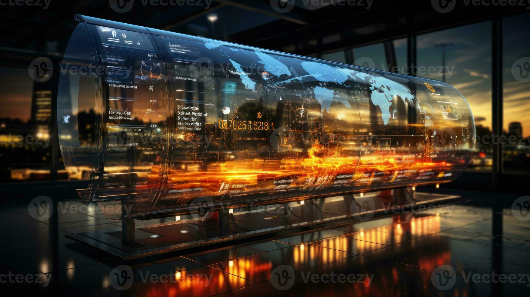 Abstract futuristic city background. 3D Rendering Elements of this image furnished by NASA. photo
