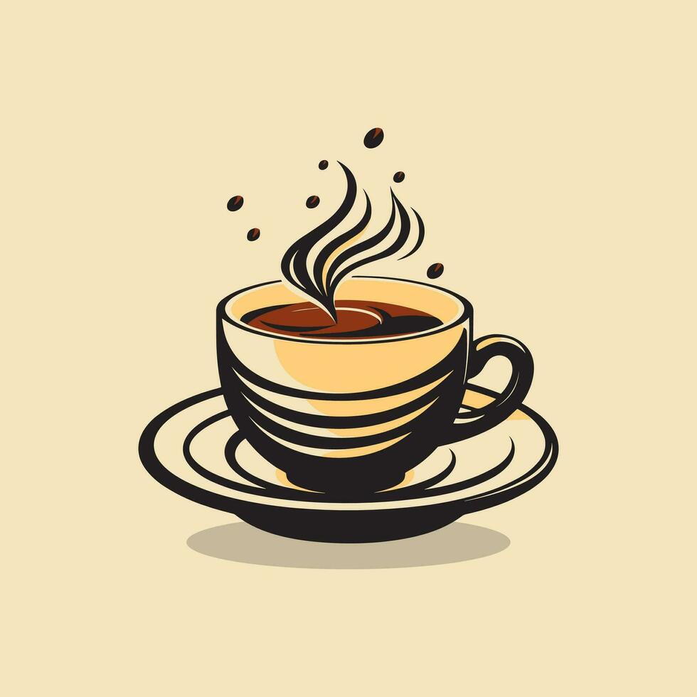 Clásico café tienda logo vector. vector