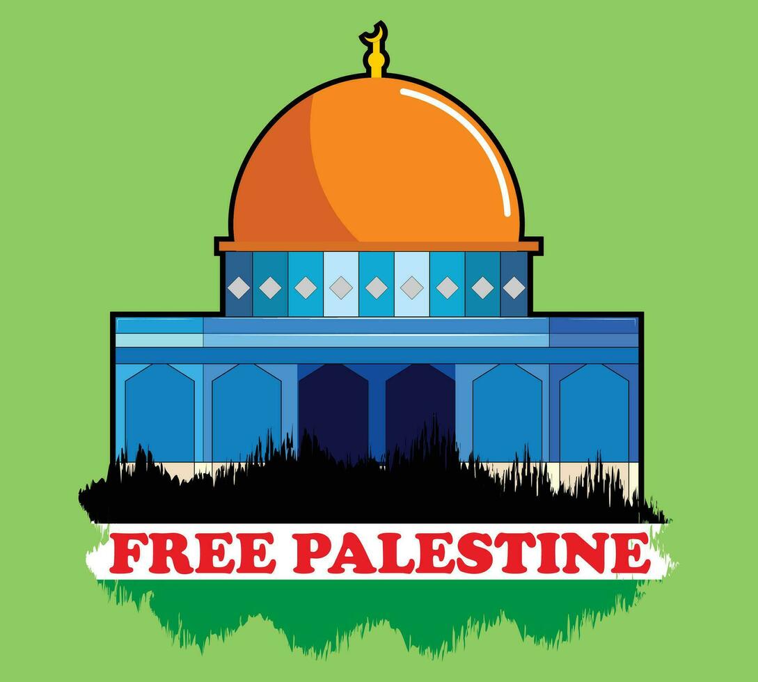 gratis Palestina eslogan diseño Arte vector