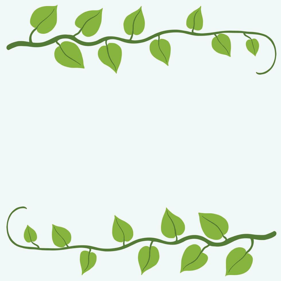 Floral ivy drawing decorative ornament flat design. vector