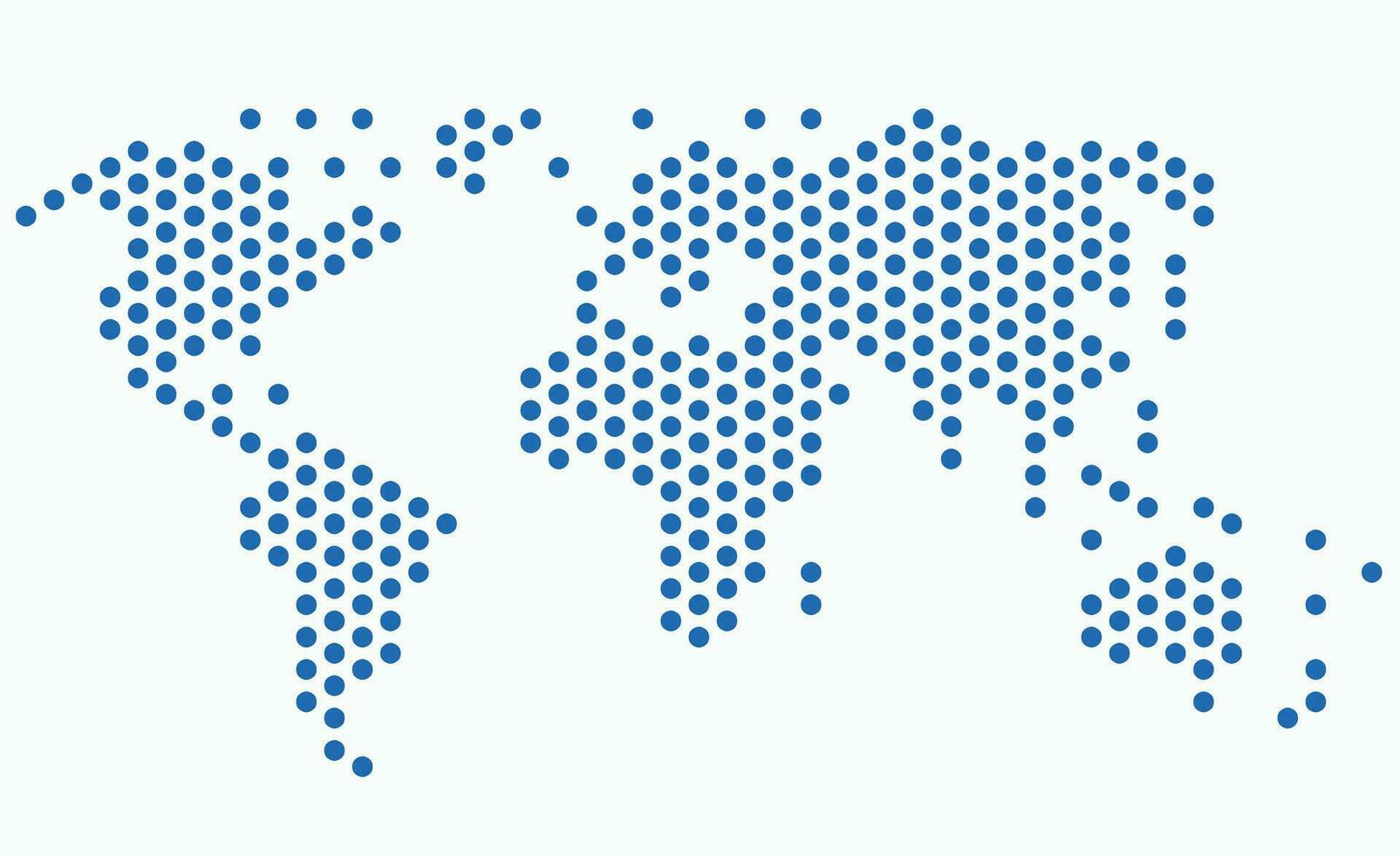 Circle shape world map on white background. vector