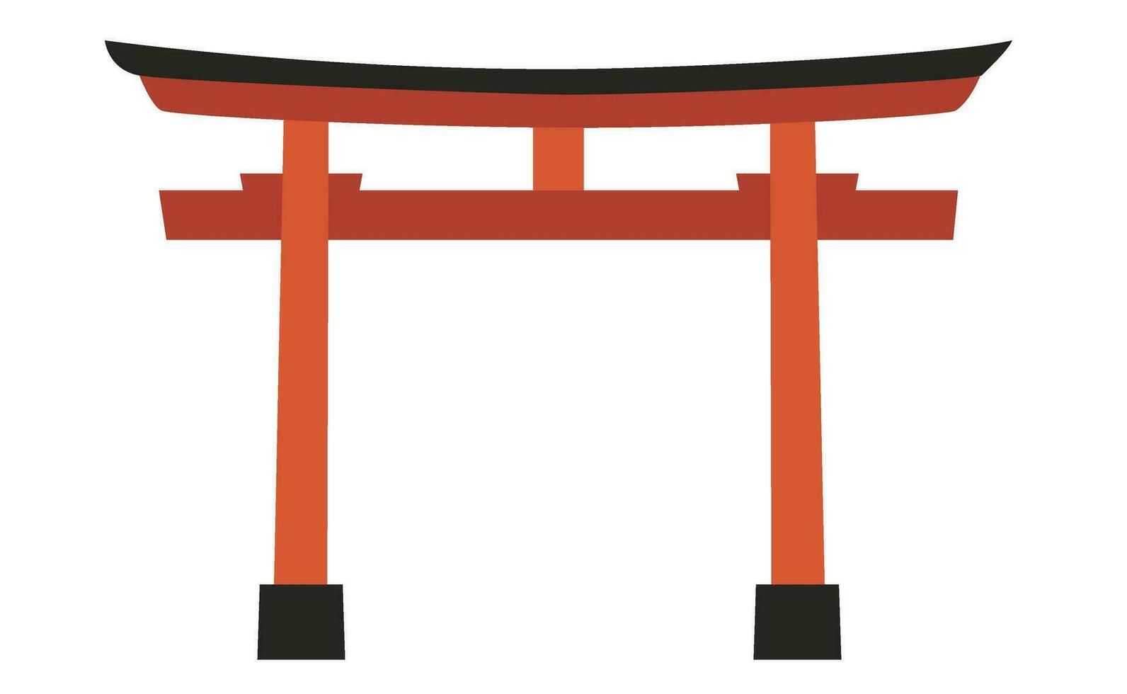 puerta torii de japón vector