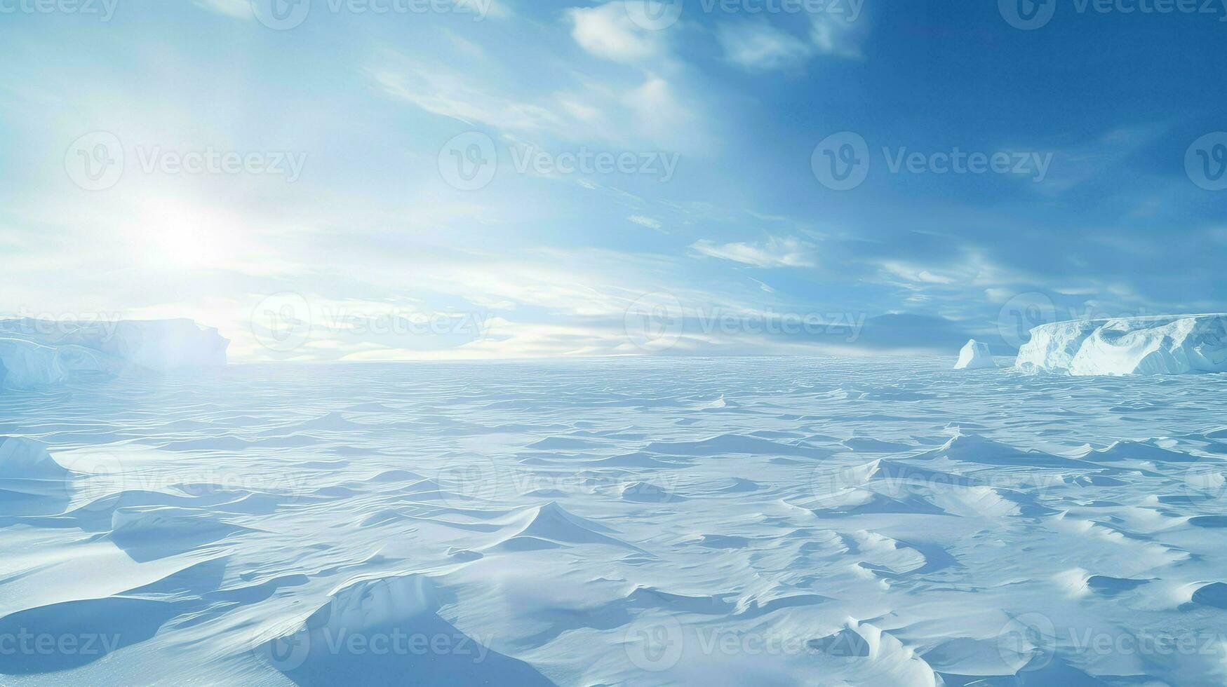 paisaje ártico Desierto frígido ai generado foto