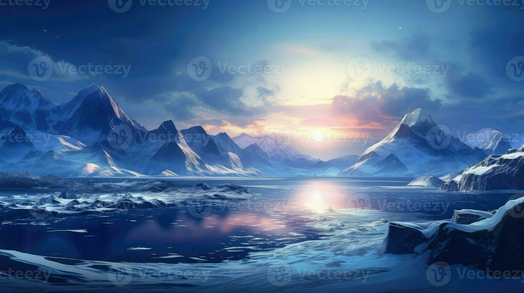 summer arctic midnight sun ai generated photo