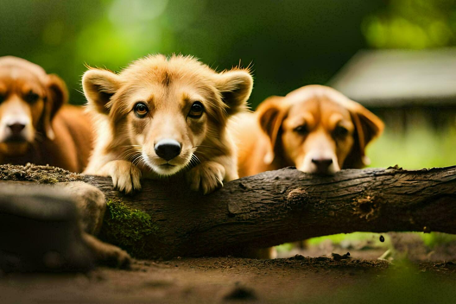 foto fondo de pantalla el animales, perros, el bosque, el animales, el bosque, el animales,. generado por ai