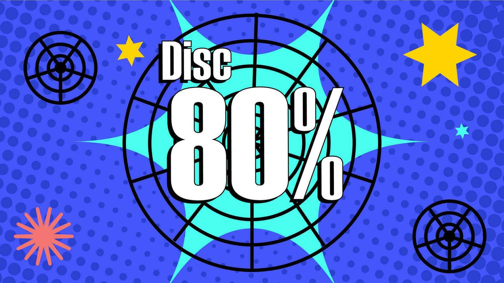 Template background spider web comic style design. Banner promotion sale. vector illustration.