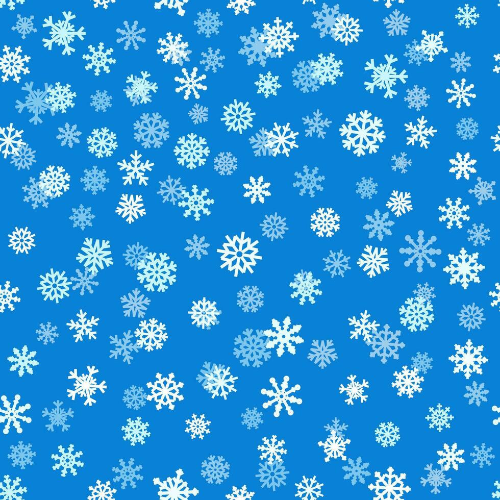 Snowflall seamless background. Vector pattern