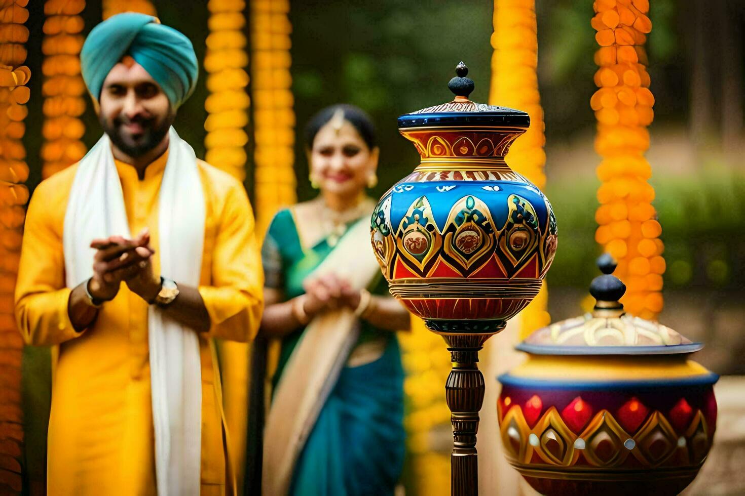 indian wedding in jaipur. AI-Generated photo