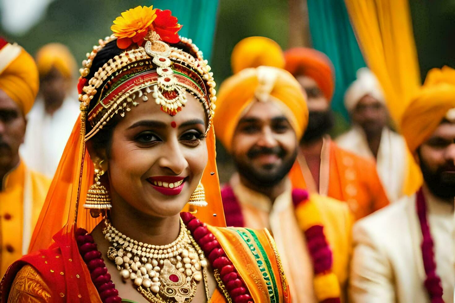 indian wedding in delhi. AI-Generated photo