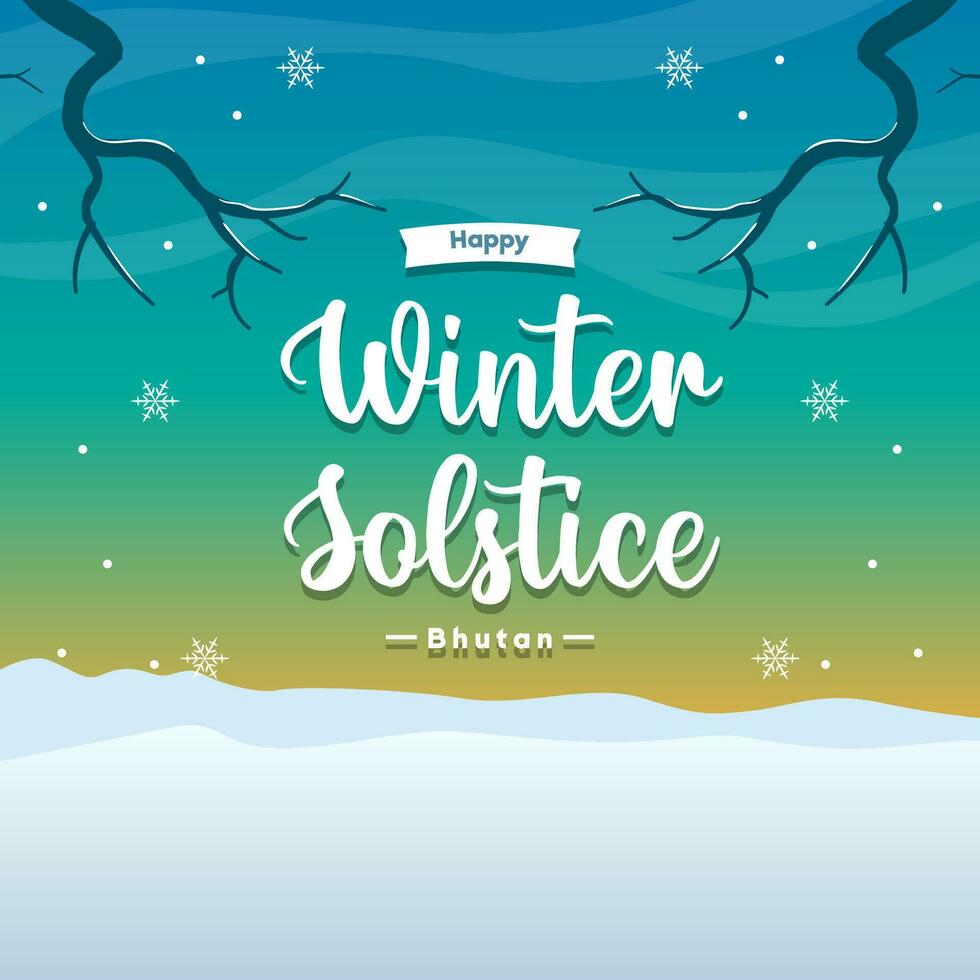 Bhutan Winter Solstice Day illustration vector background. Vector eps 10