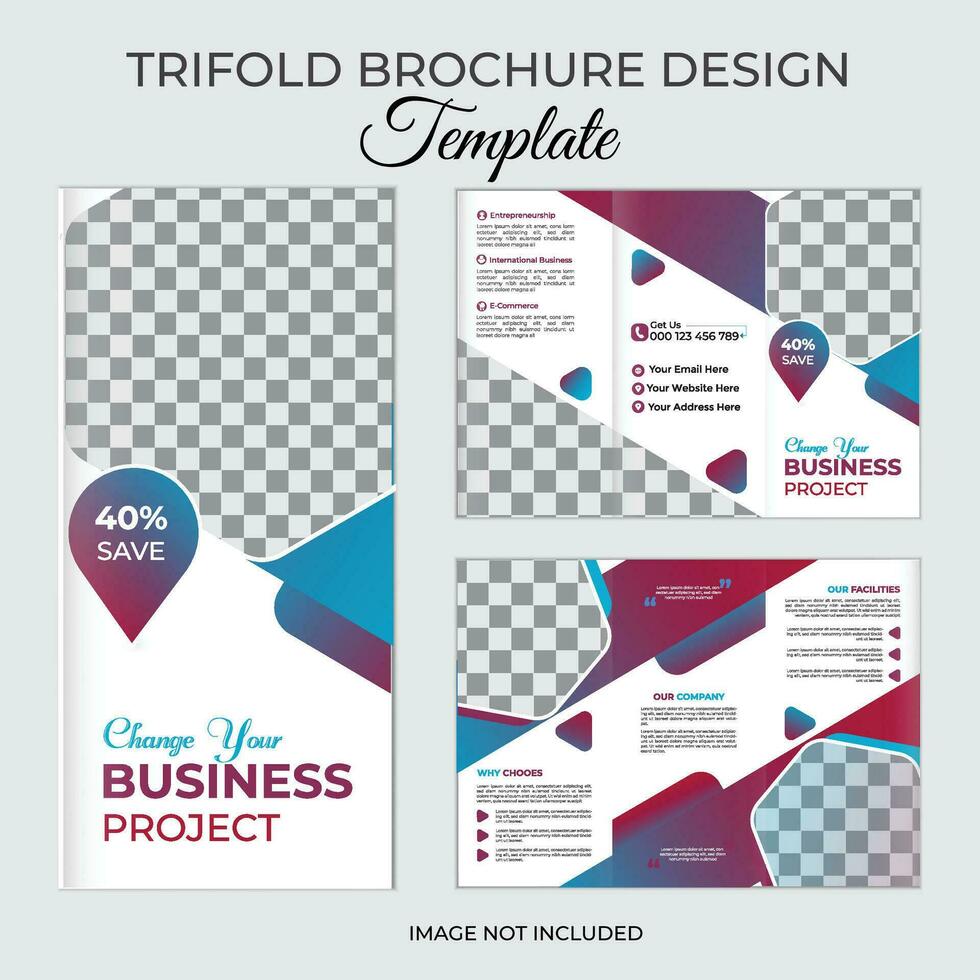 Tri-fold Brochure Template vector