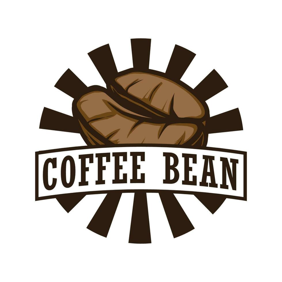 coffee bean logo design template vector
