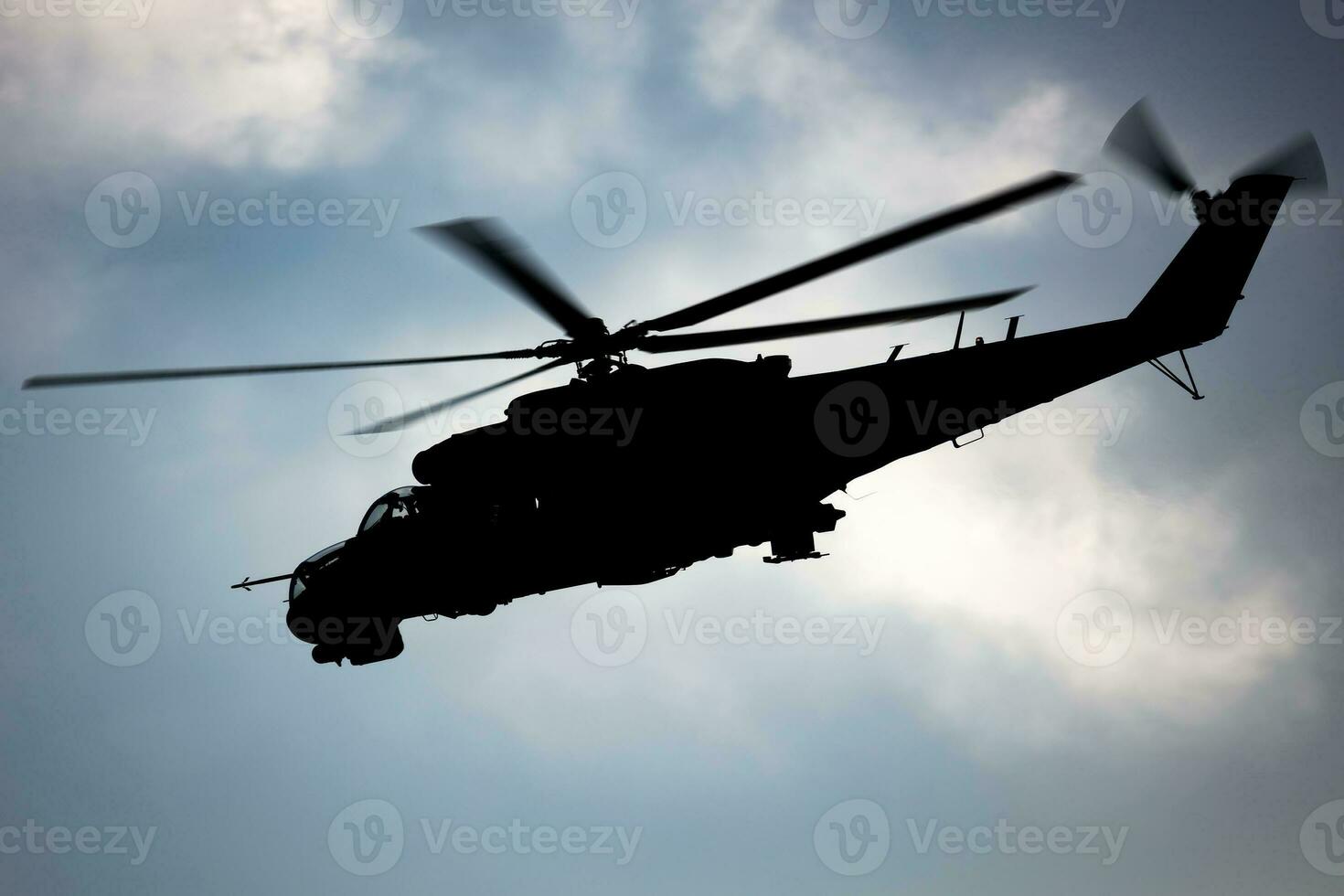 Untitled military helicopter at air base. Air force and army flight transportation. Aviation and rotorcraft. Transport and airlift. Military industry. Fly and flying. photo