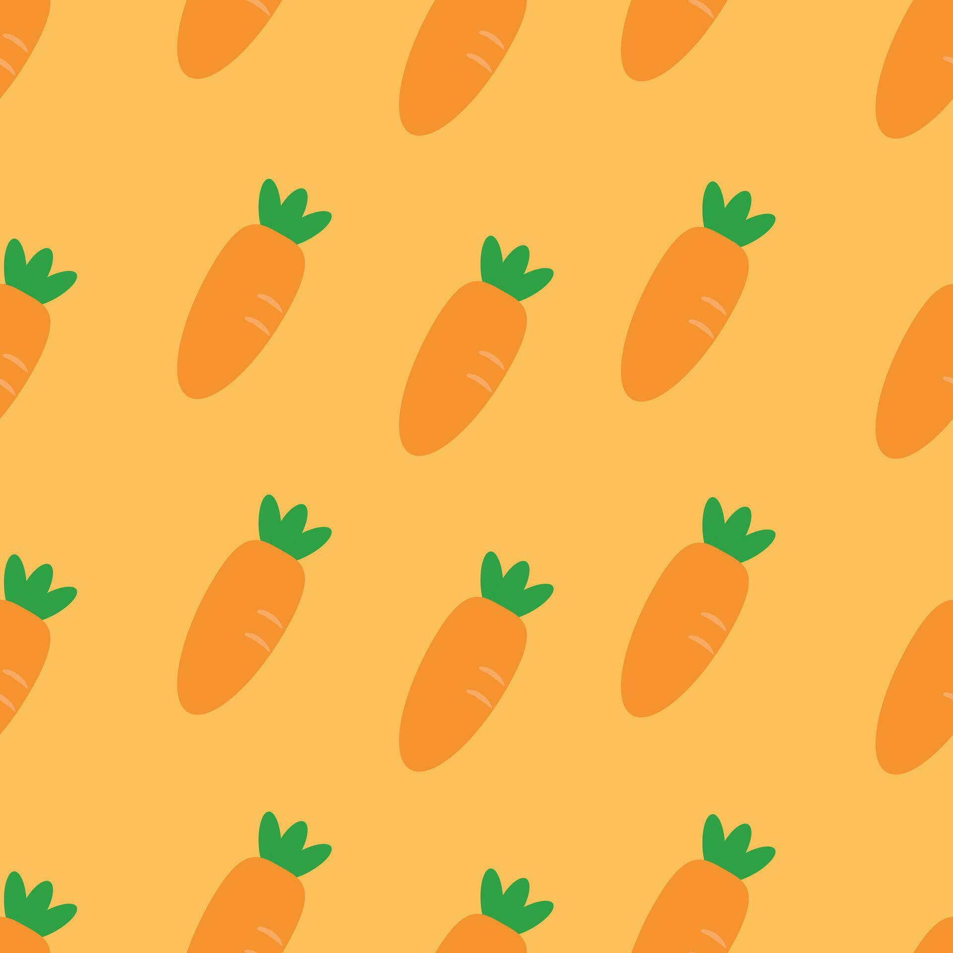 Seamless carrot pattern for fabric prints, textiles, gift wrapping