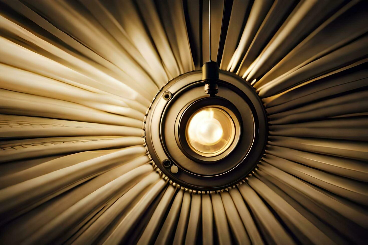 a close up of a light bulb in a room. AI-Generated photo