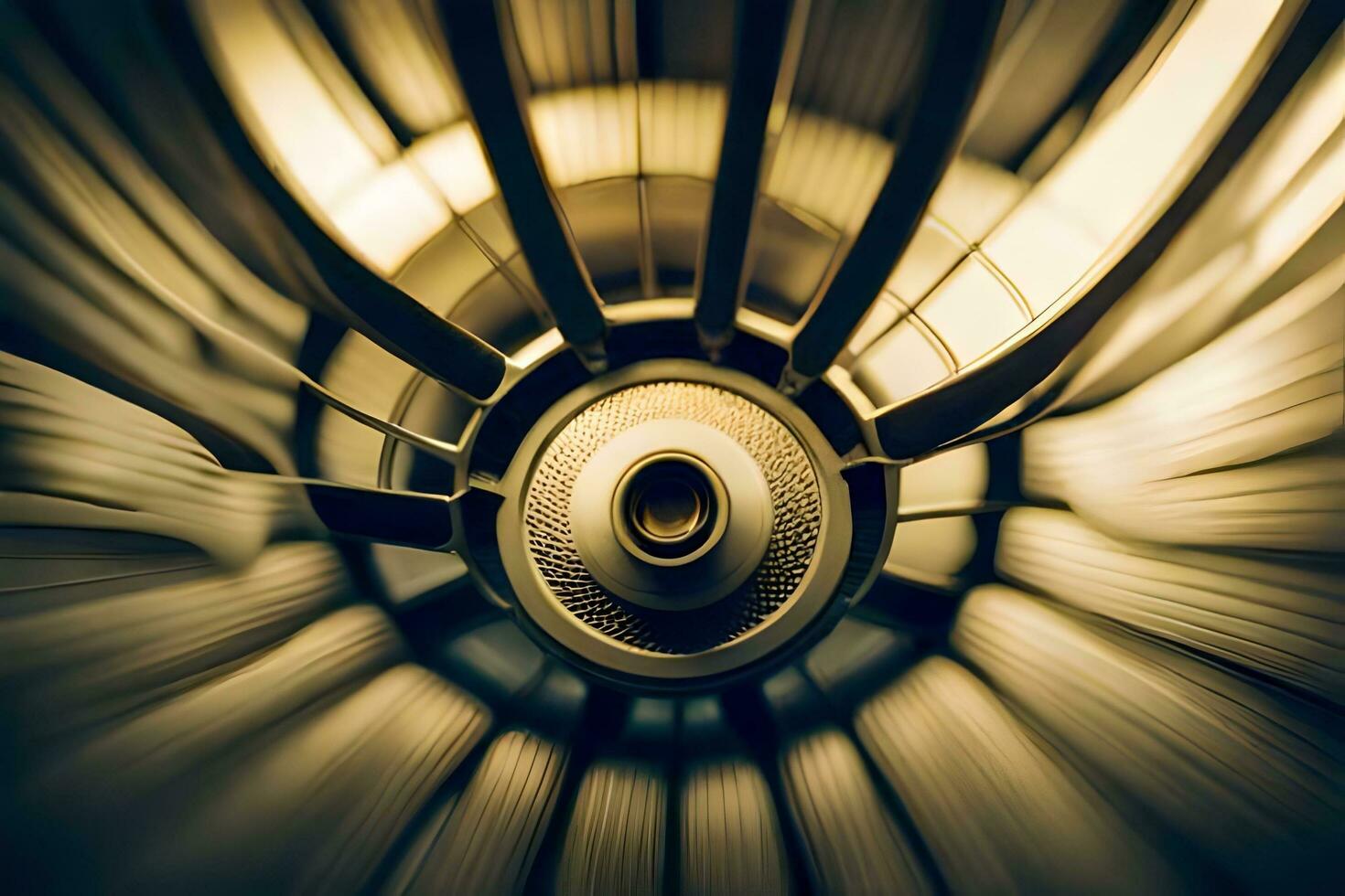 a close up of a fan in motion. AI-Generated photo