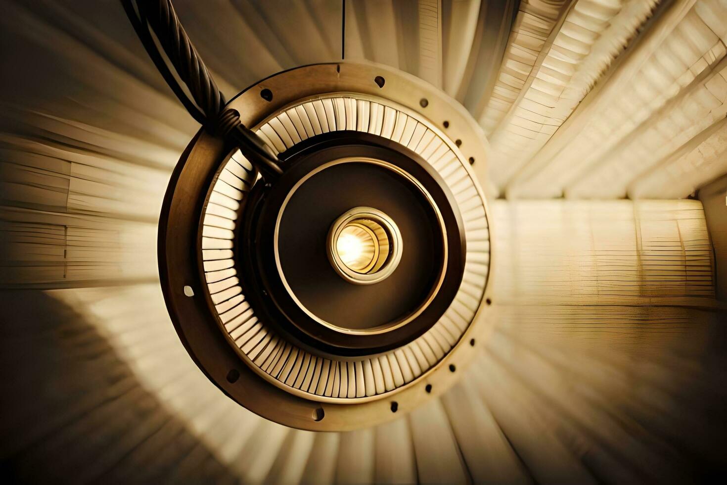 a close up of a light bulb in a room. AI-Generated photo