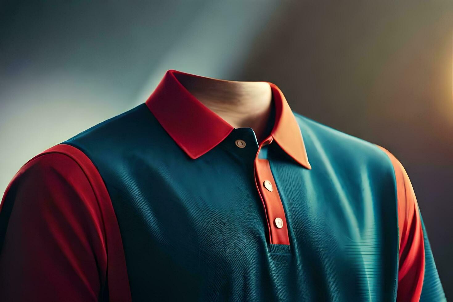 a man's shirt is made up of two different colors. AI-Generated photo