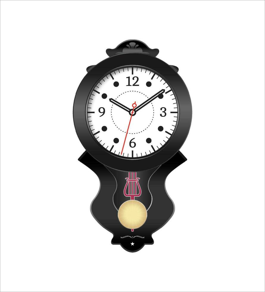 Antique Clock Icon on Checkerboard White Background vector