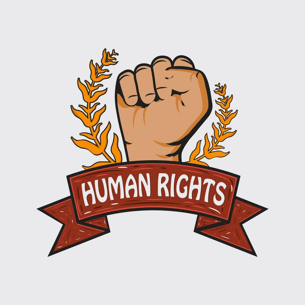 Human Rights Day celebration template vector design