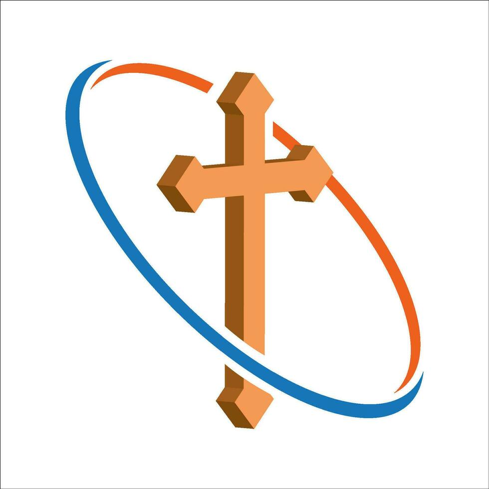 symbol of Christian cross vector