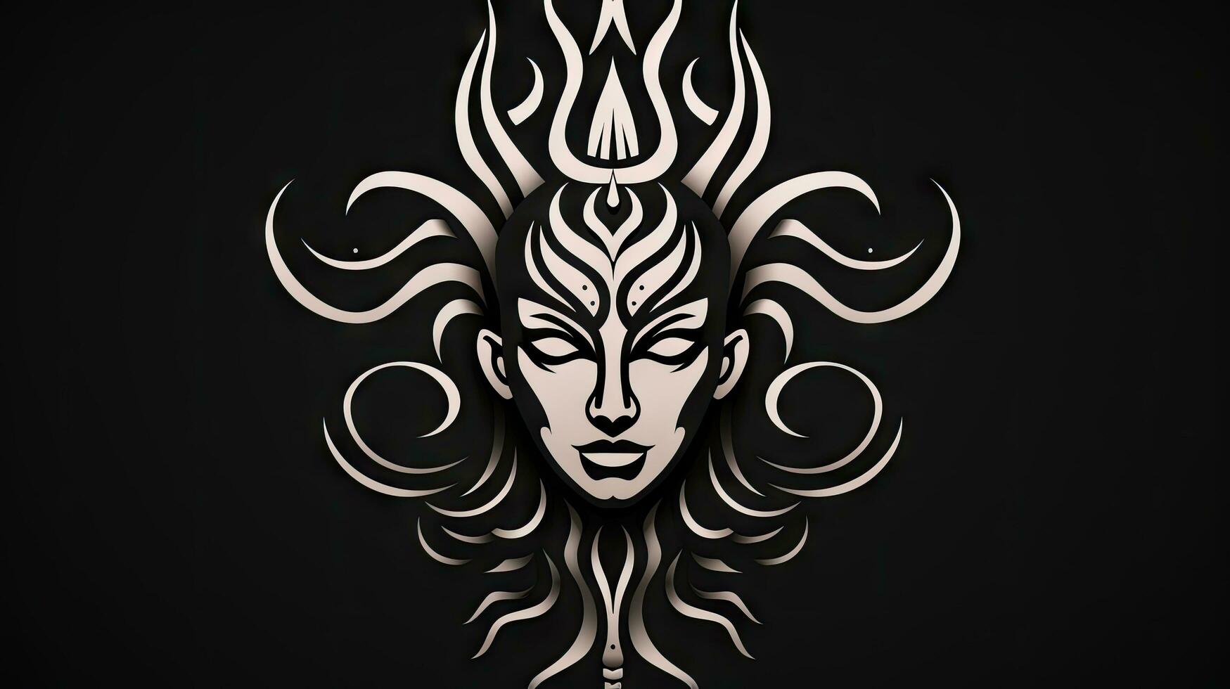 Hindu Goddess of Power. Vector Illustration photo