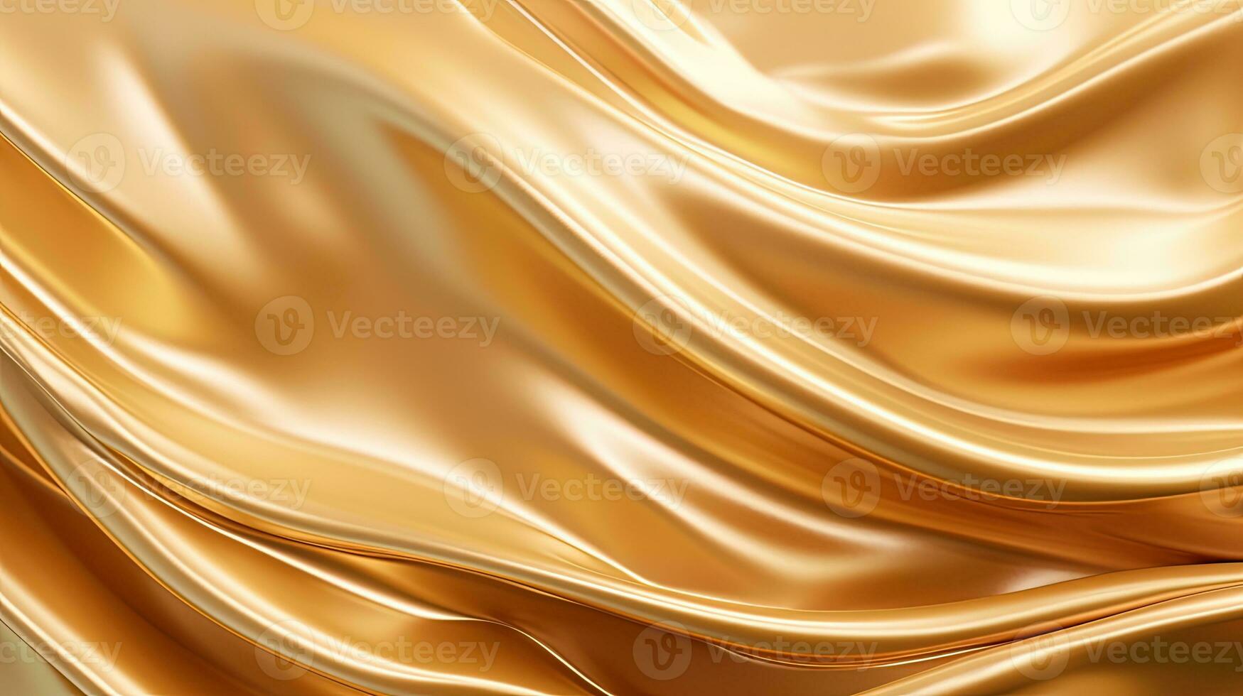 Close Up Photo of A Smooth Elegant Flowing Gold Metallic Foil Texture