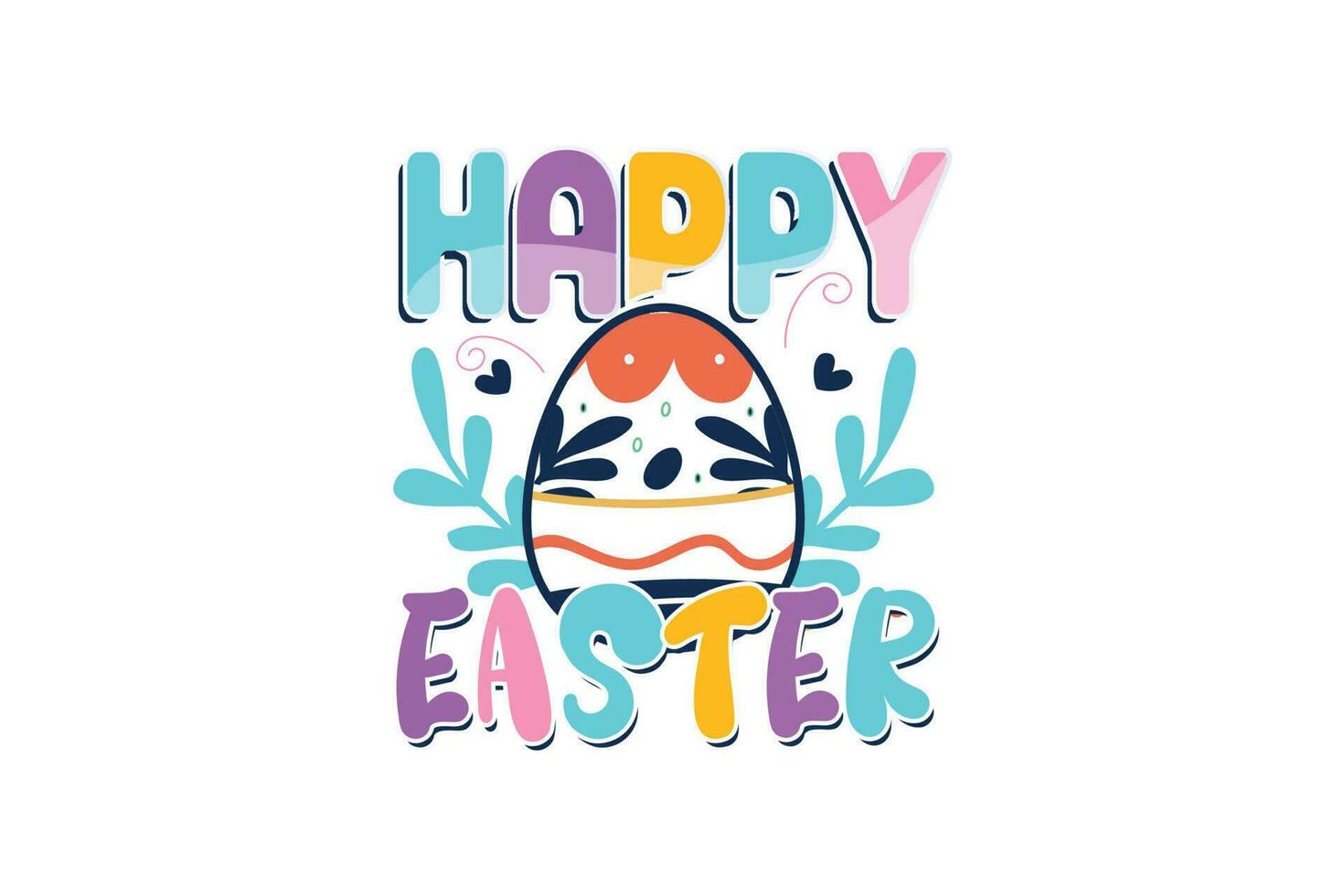 Happy easter vector t-shirt design