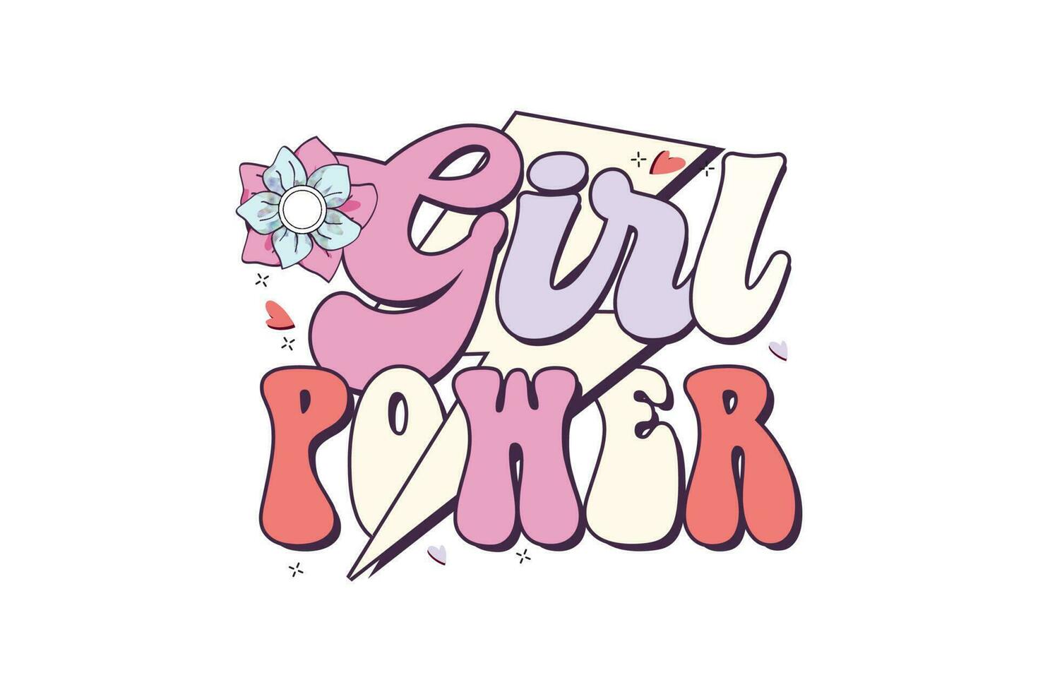 Girl power feminist vector t-shirt