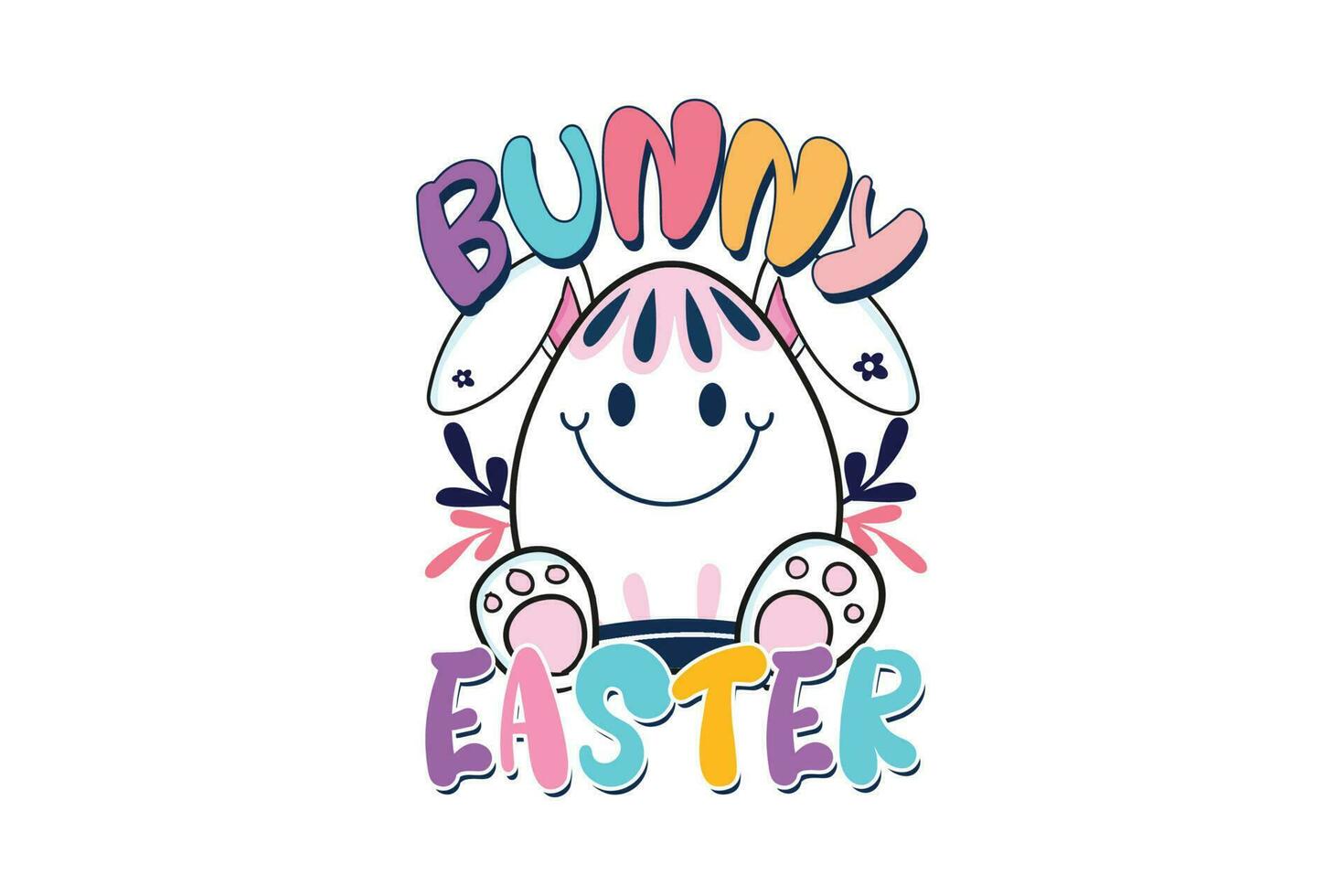 Bunny easter vector t-shirt design