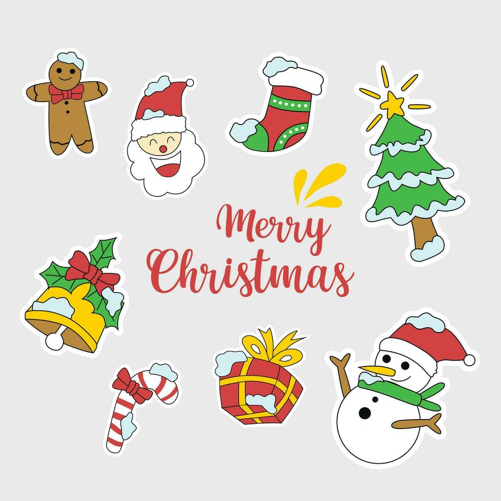 Christmas Icon Pack Holiday Set vector