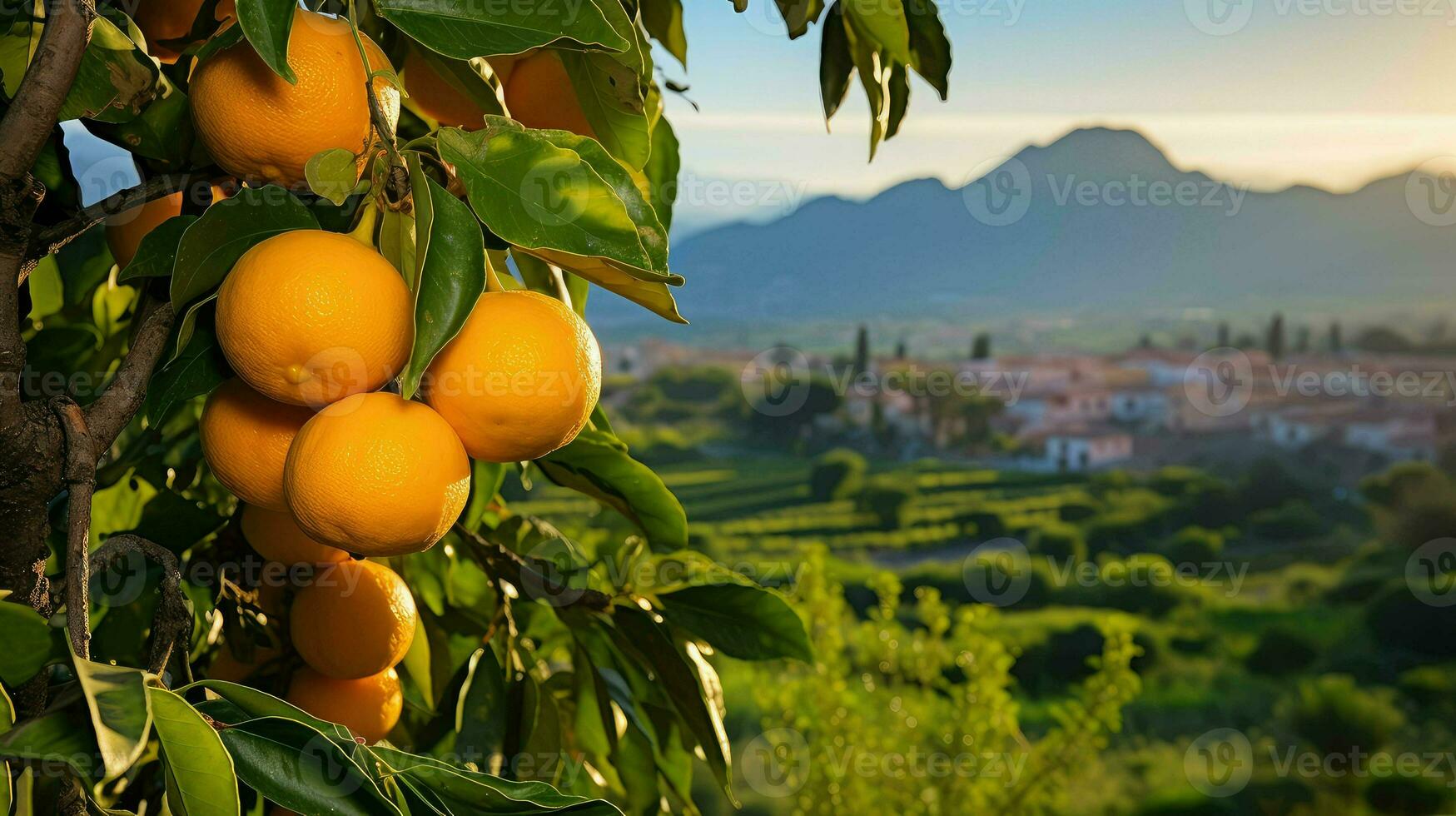 orchard sicilian citrus orchards ai generated photo