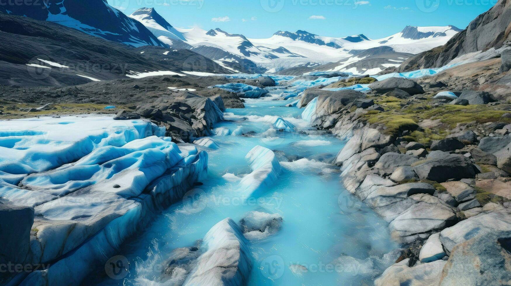 nature arctic glacial meltwater ai generated photo