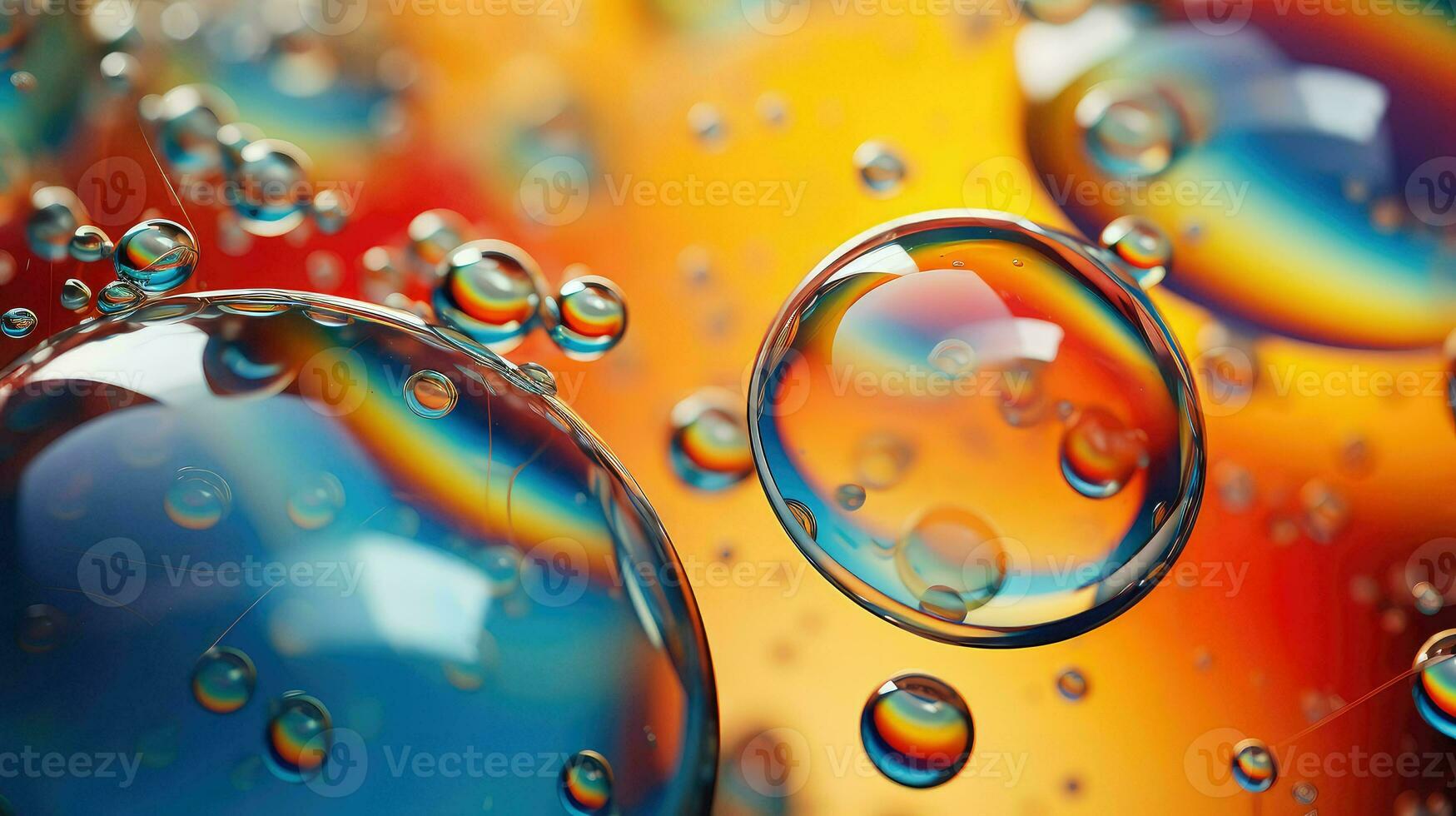 background oil bubbles shiny ai generated photo