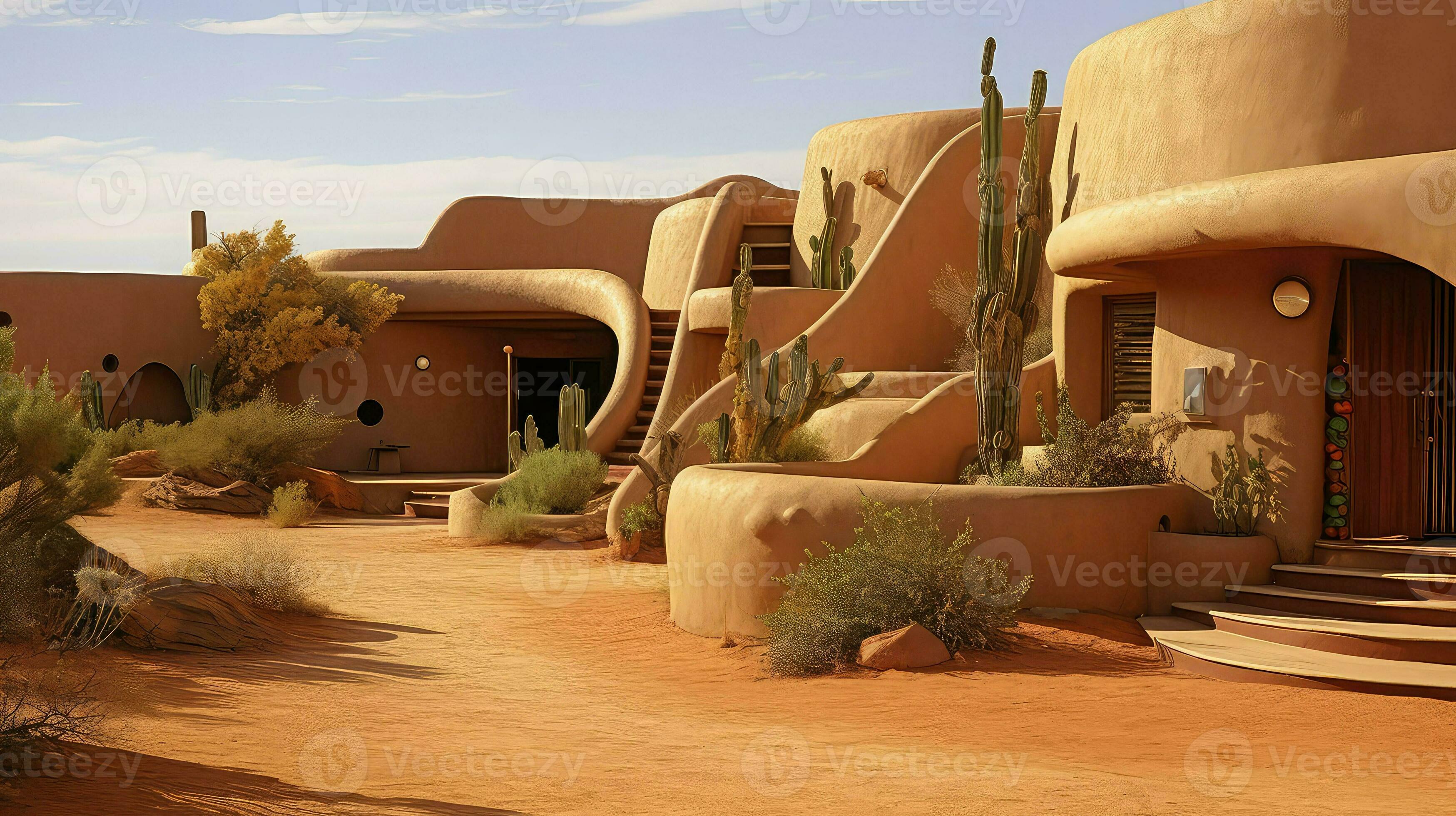 dwelling desert dwellings traditional ai generated 32457606 Stock Photo at Vecteezy