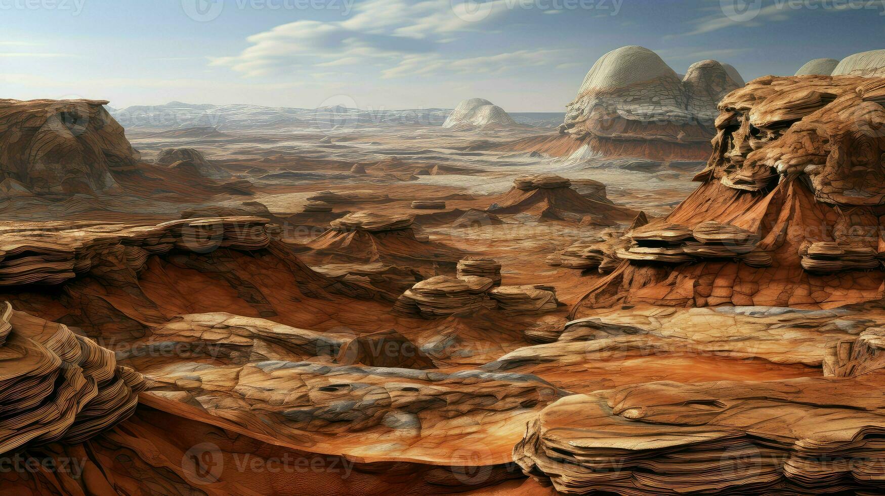 nature mars layered rocks ai generated photo