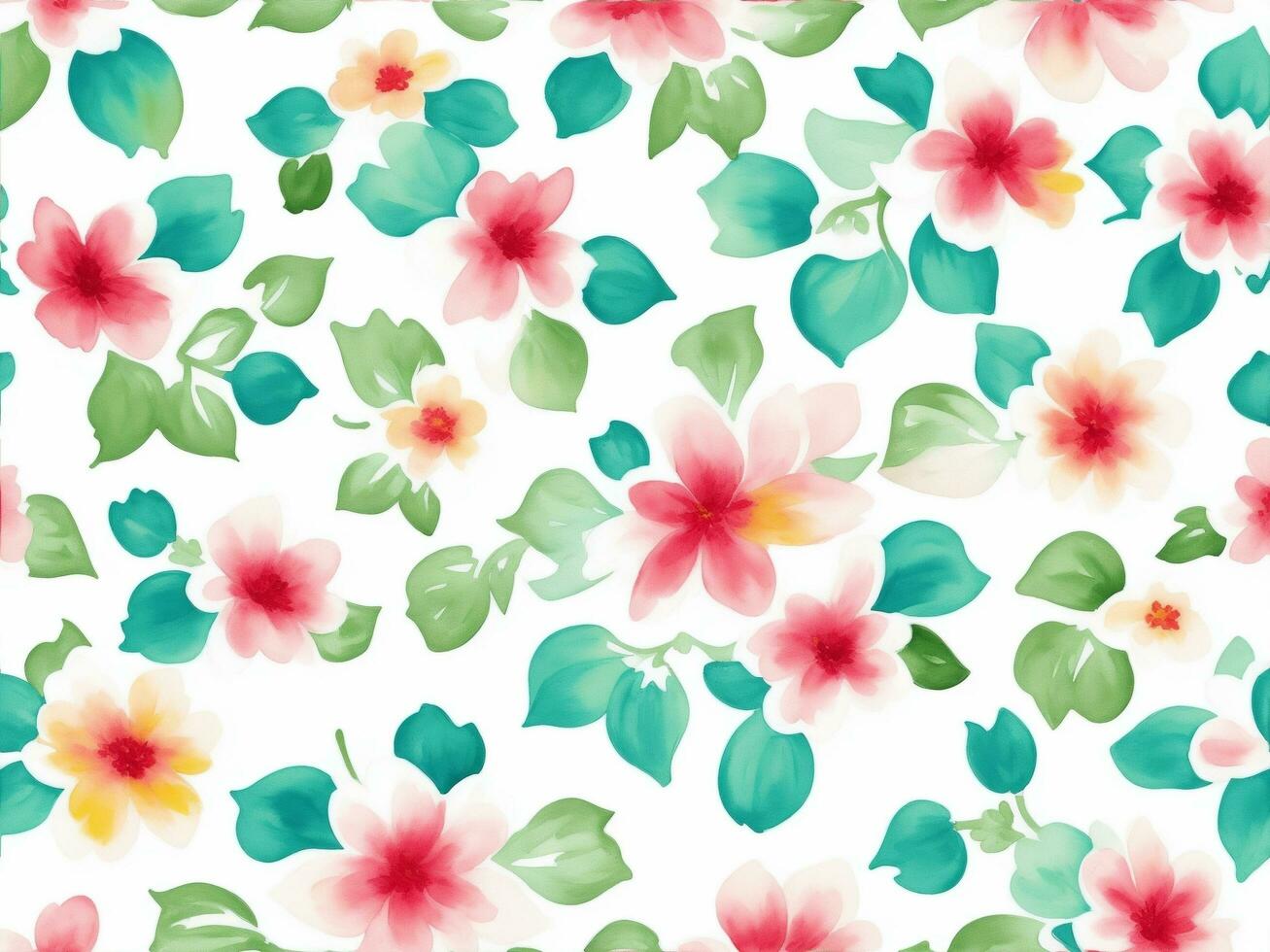 Seamless pattern floral, flower pattern ai generative photo