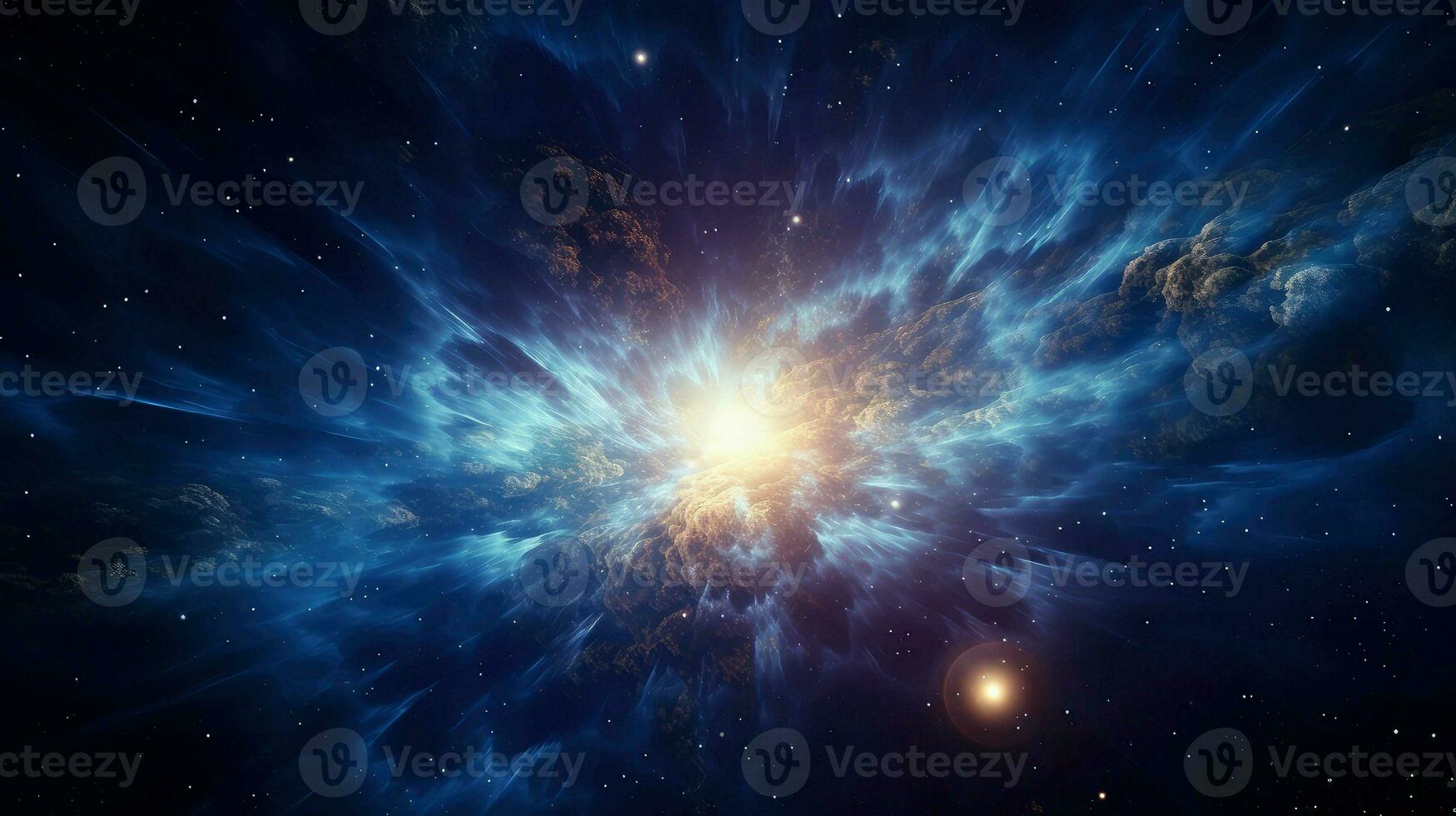 effect cosmic particle explosion ai generated photo