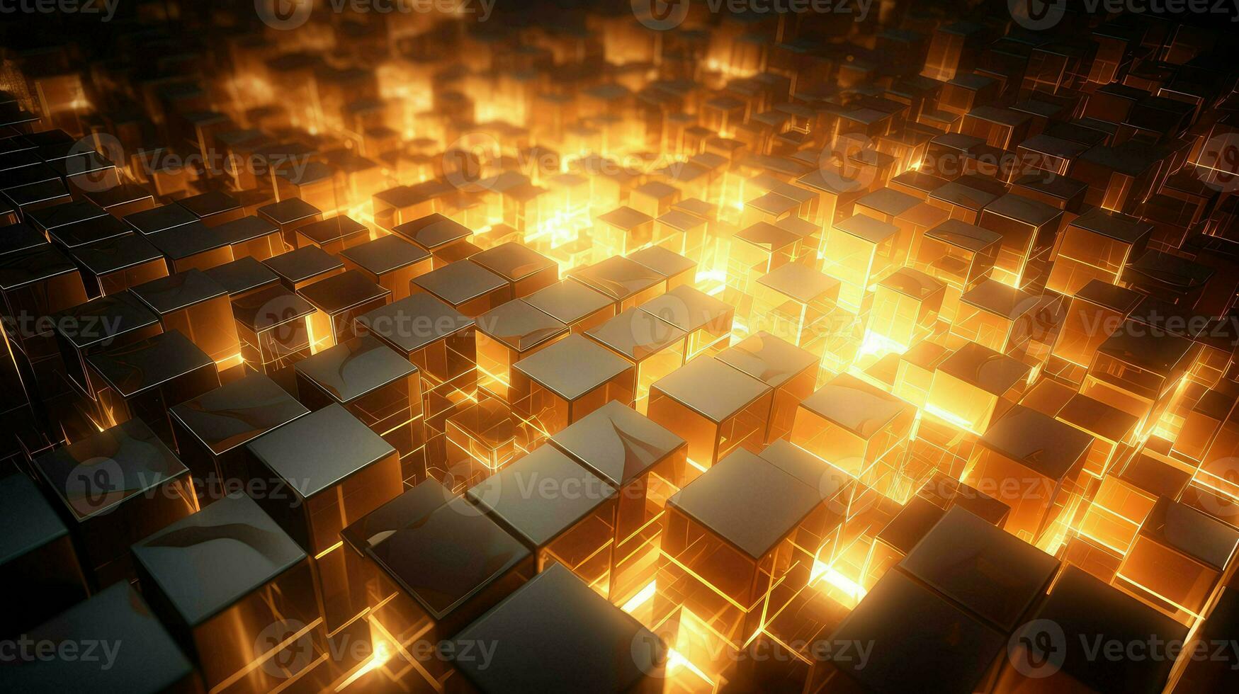 digital voxel artificial cubes ai generated photo