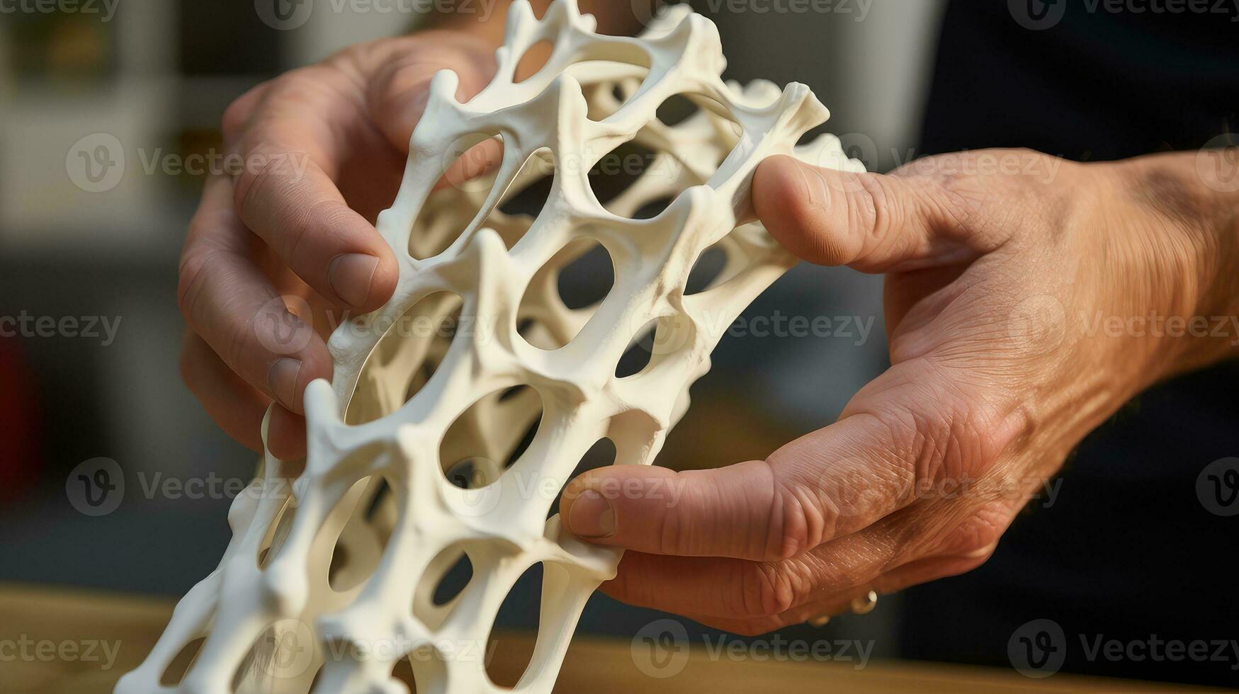 plastic 3d printed bones ai generated photo