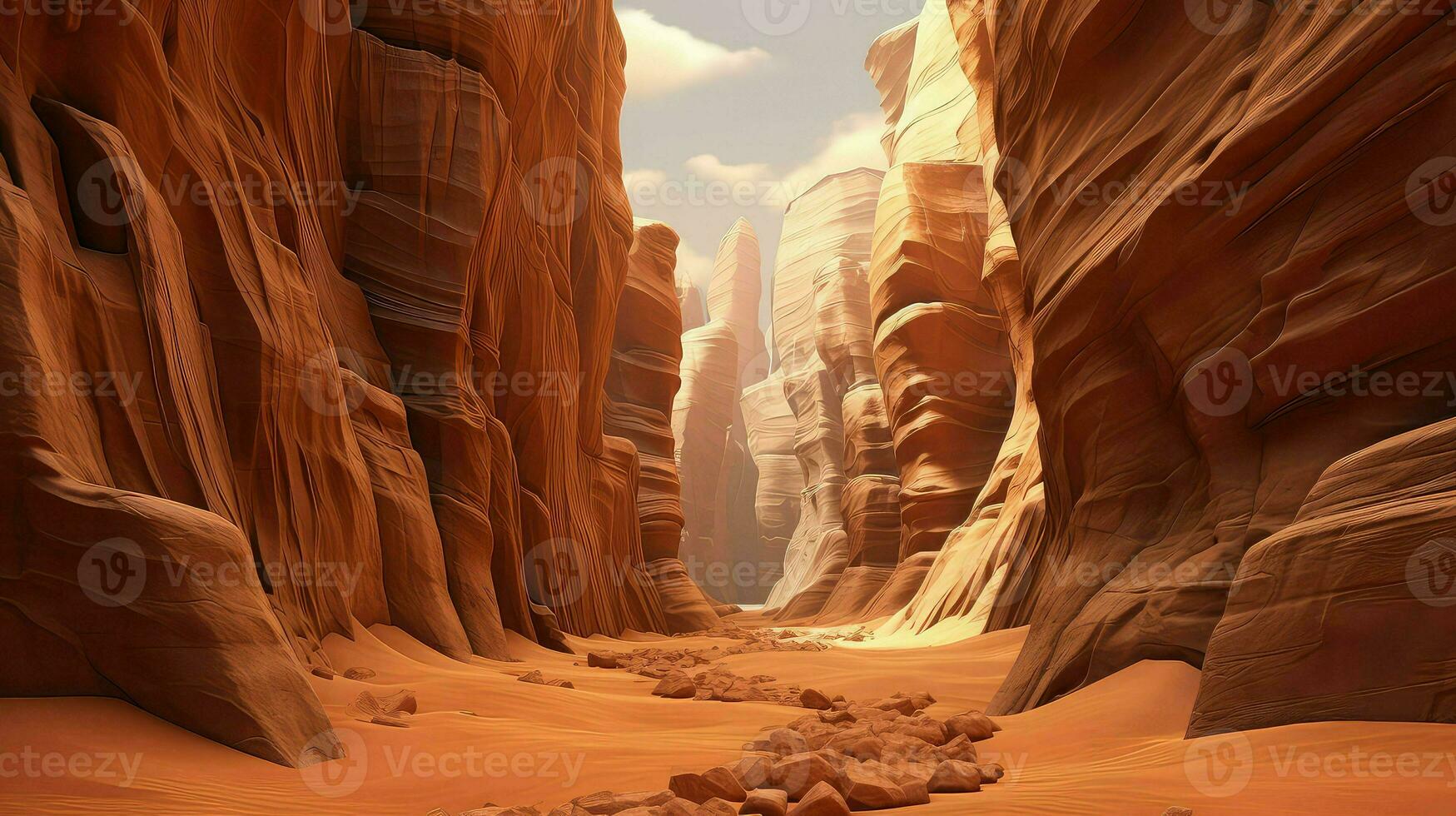 canyon desert slot canyons ai generated photo