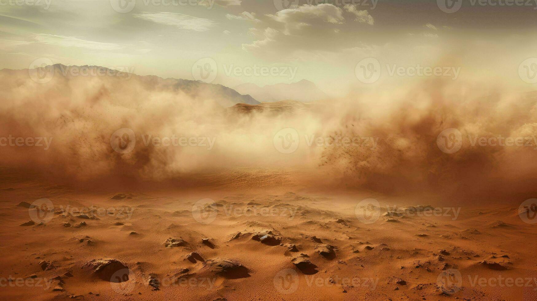 desert mars dust deposition ai generated photo