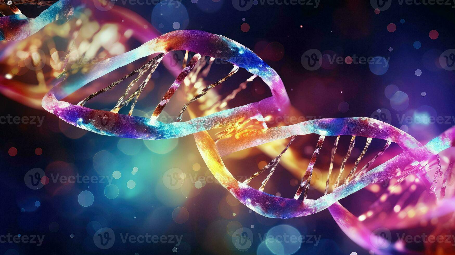 laboratory dna helix unraveled ai generated photo