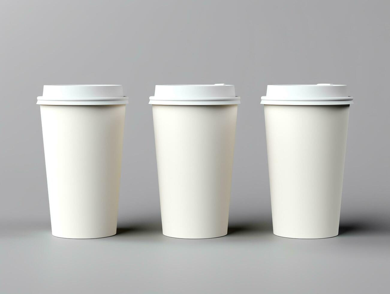 Blank empty paper coffee cup mockup for take away, branding identity, AI Generated photo